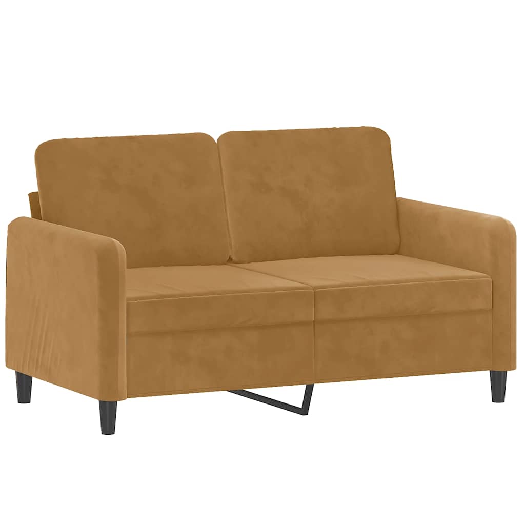 2 Pcs conjunto de sofás veludo castanho