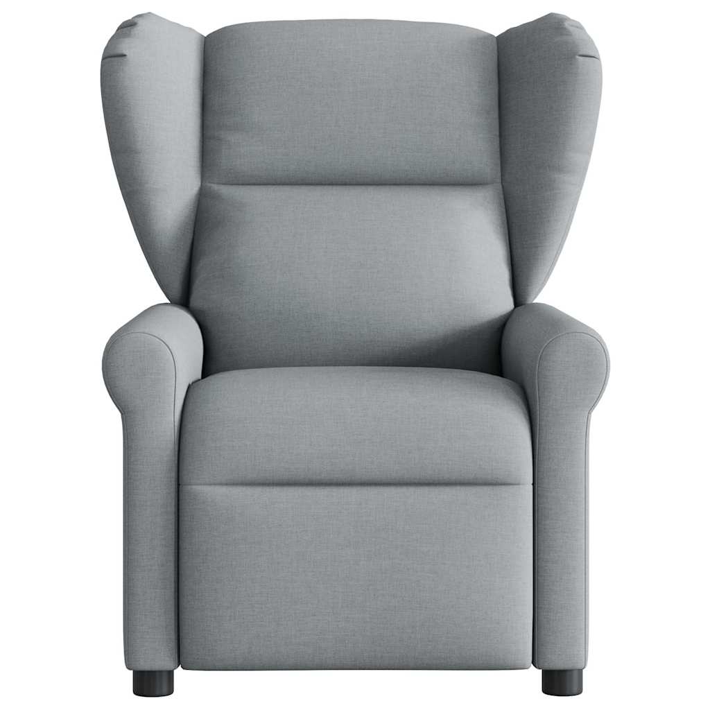 Poltrona de massagens reclinável elétrica tecido cinzento-claro