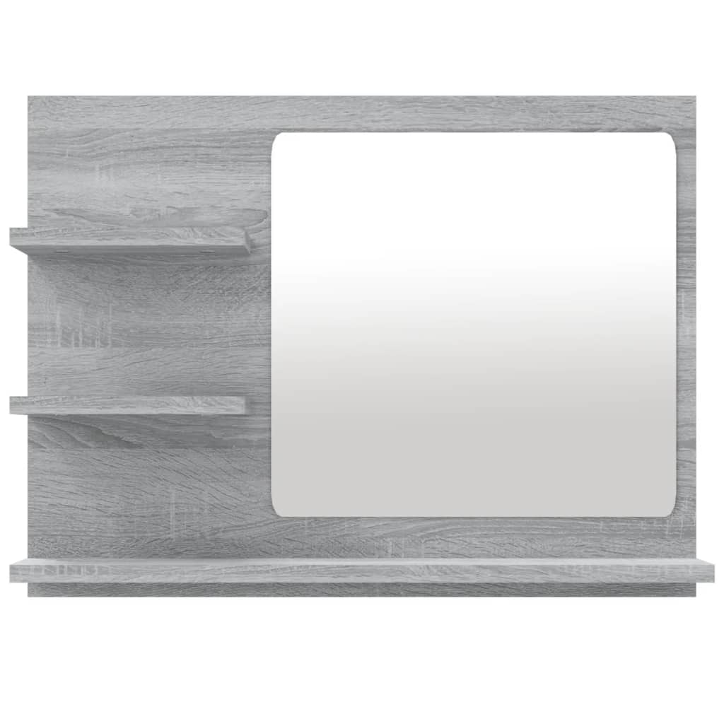 Espelho wc 60x10,5x45 cm derivados de madeira cinzento sonoma
