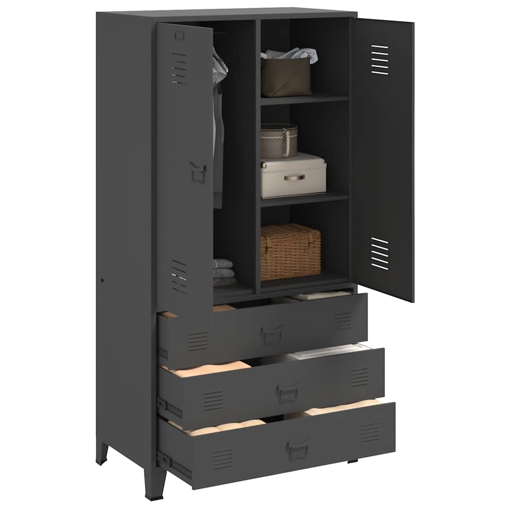 Roupeiro industrial 90x50x180 cm metal antracite
