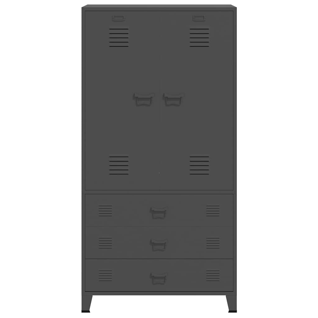 Roupeiro industrial 90x50x180 cm metal antracite