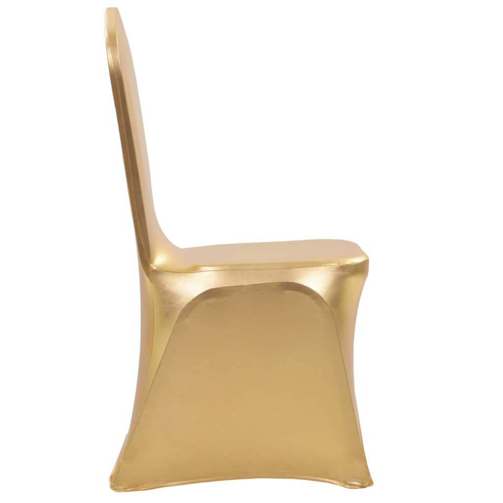Capas elásticas para cadeiras 6 pcs dourado