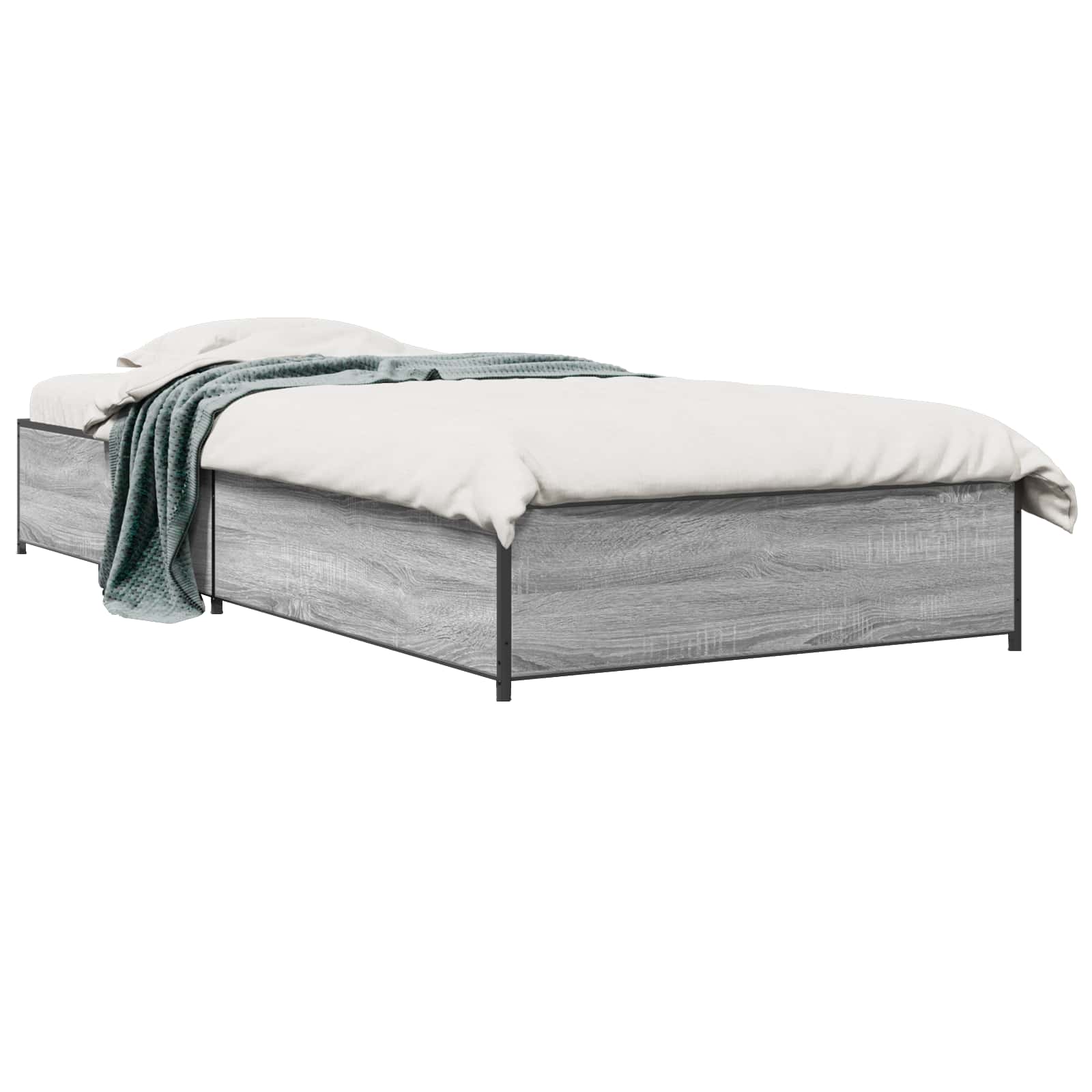Estrutura da cama sonoma cinzento 80 x 200 cm
