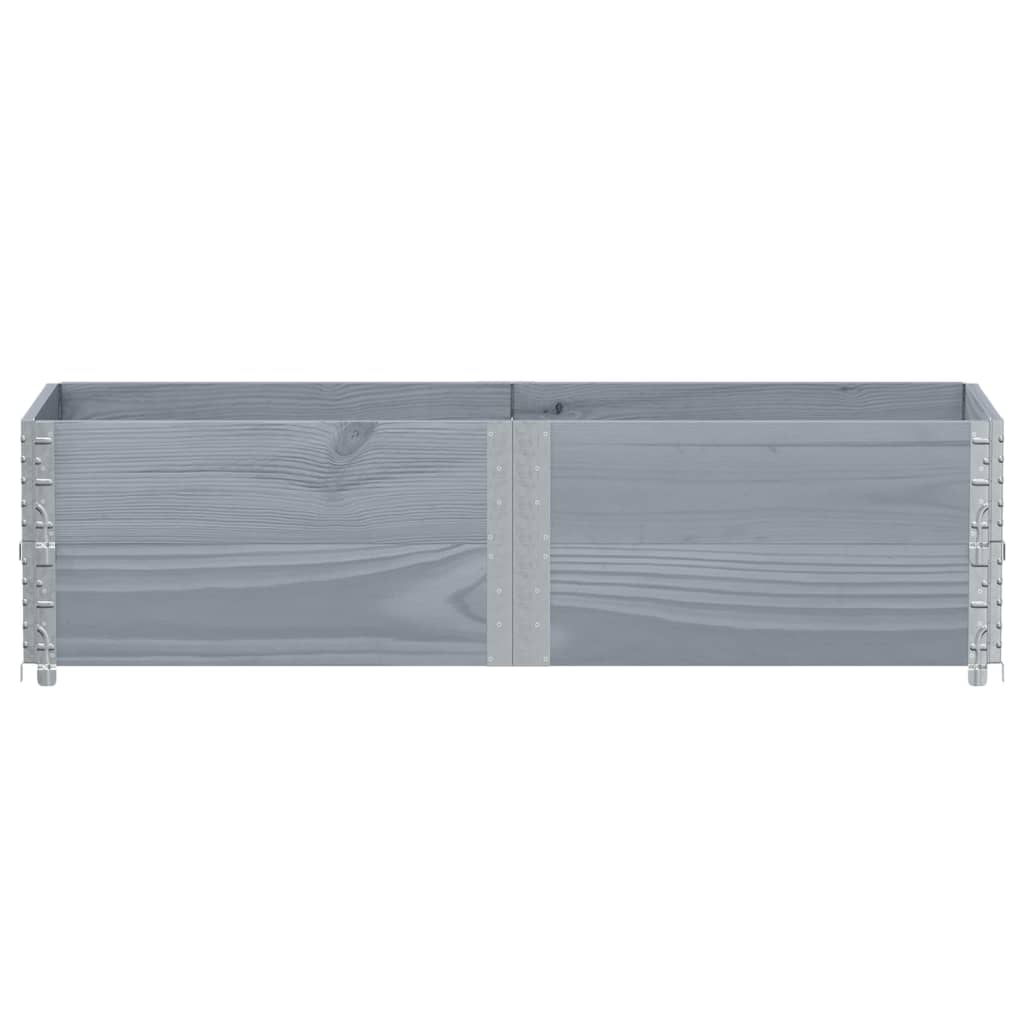 Colares p/ paletes 2 pcs 150x50 cm madeira pinho maciça cinza