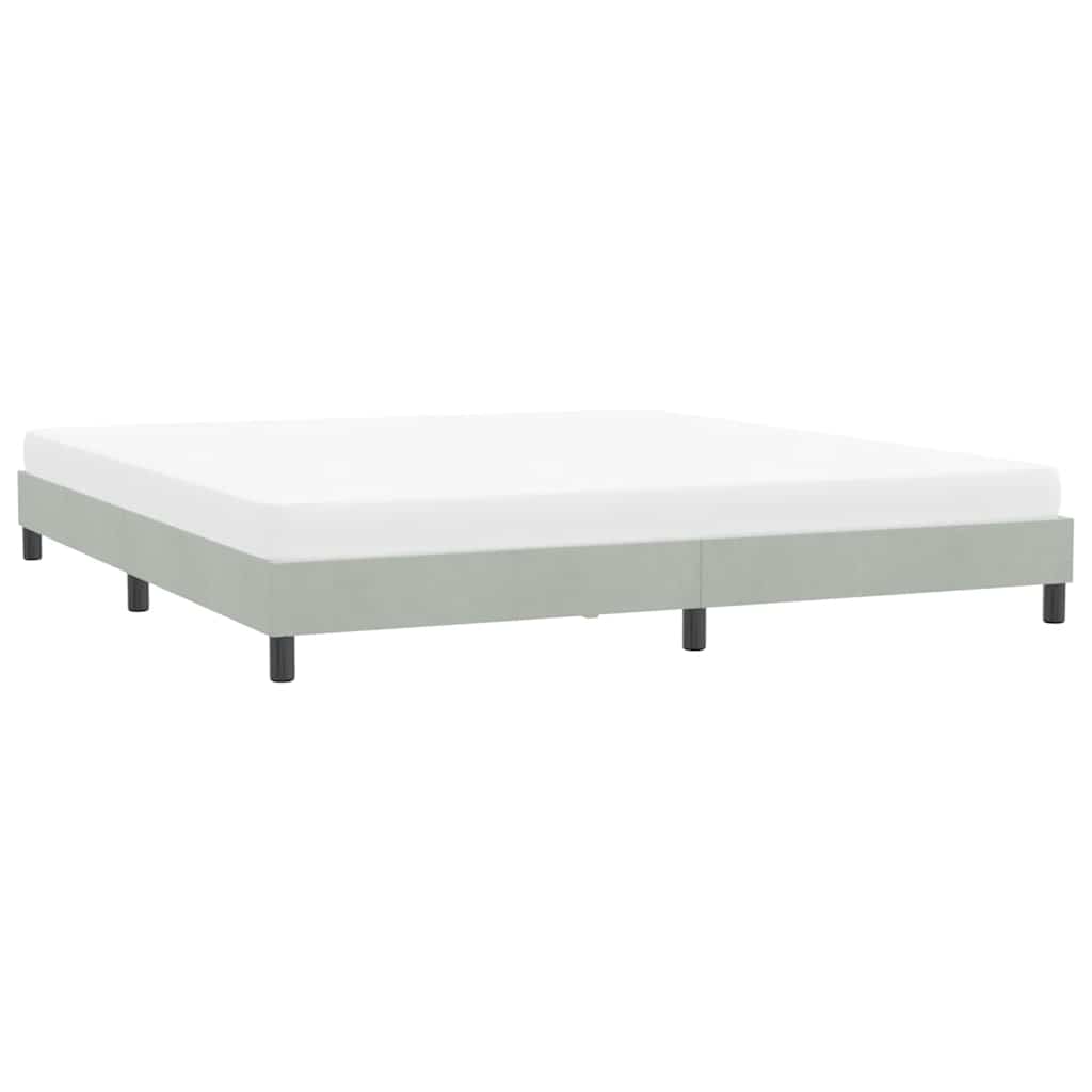Estrutura de cama sem colchão 180x210 cm veludo cinzento-claro