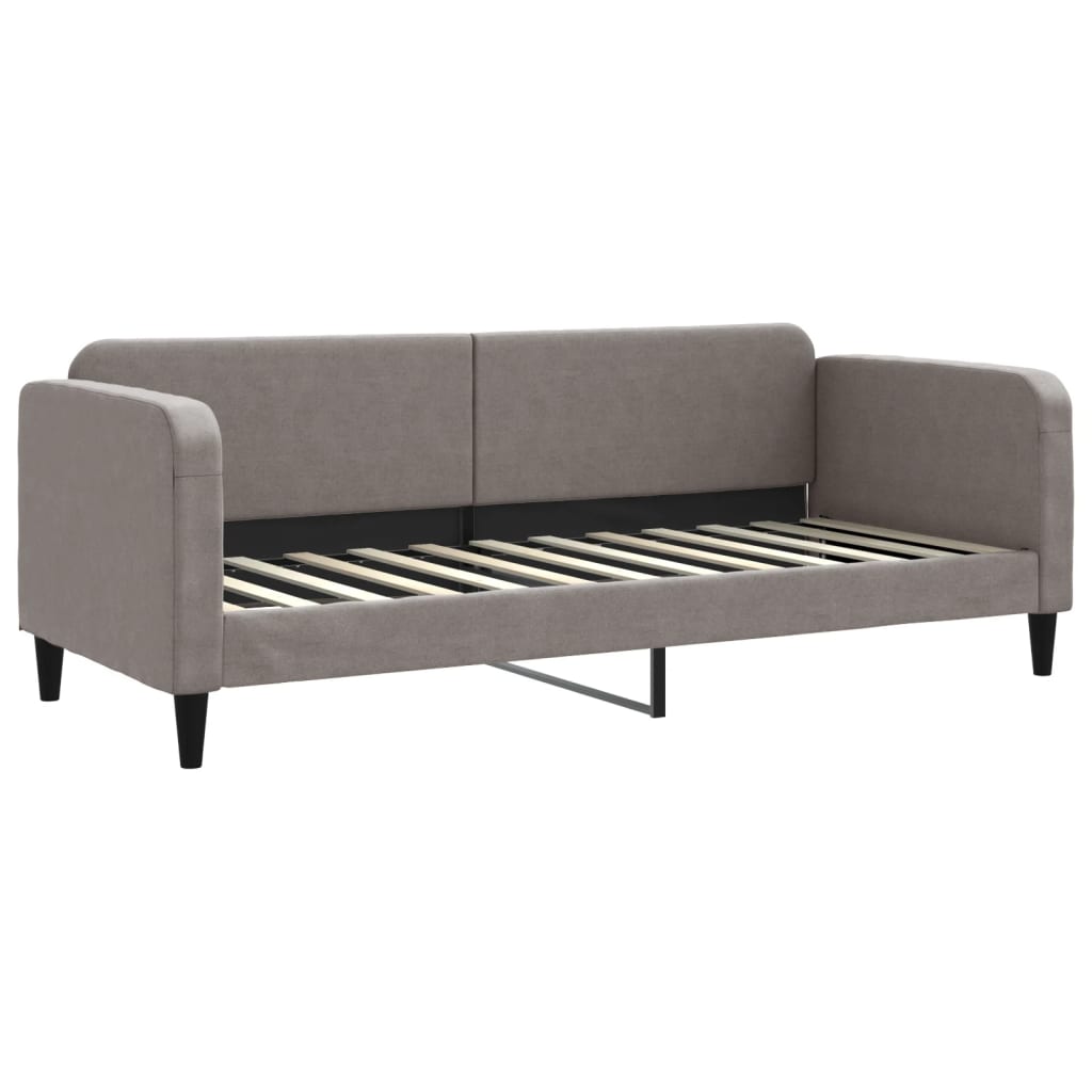 Sofá-cama c/ gavetão/gavetas 80x200 cm tecido cinza-acastanhado