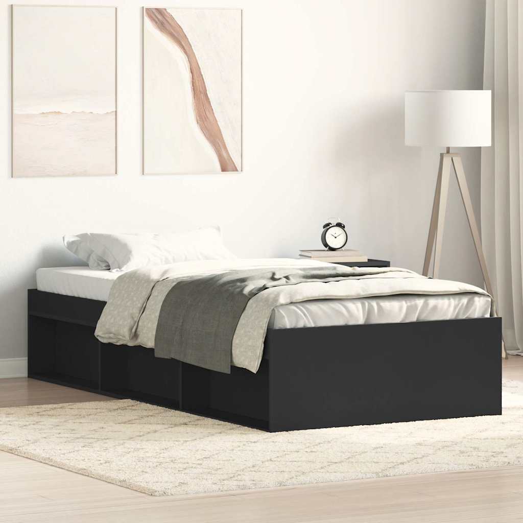 Estrutura de cama 90x190 cm preto