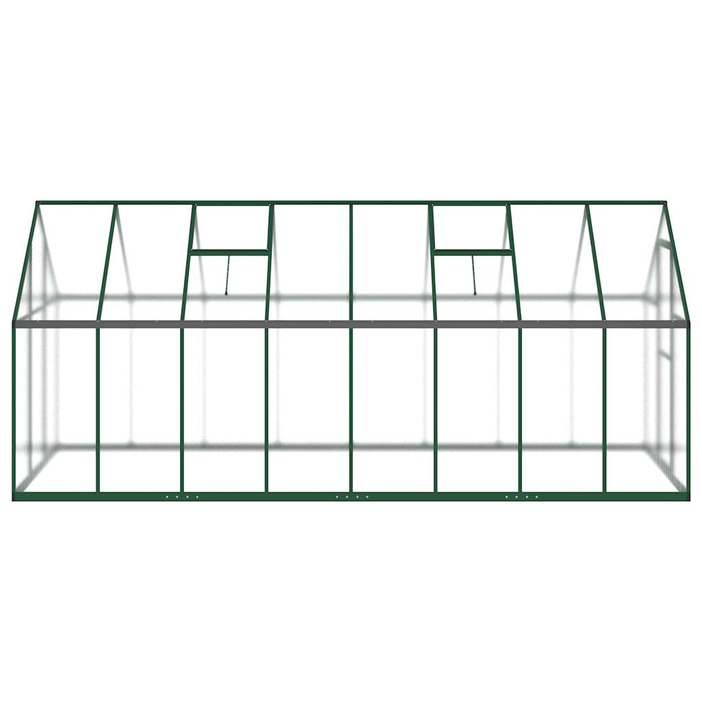 Estufa com estrutura base 445x169x195 cm alumínio verde