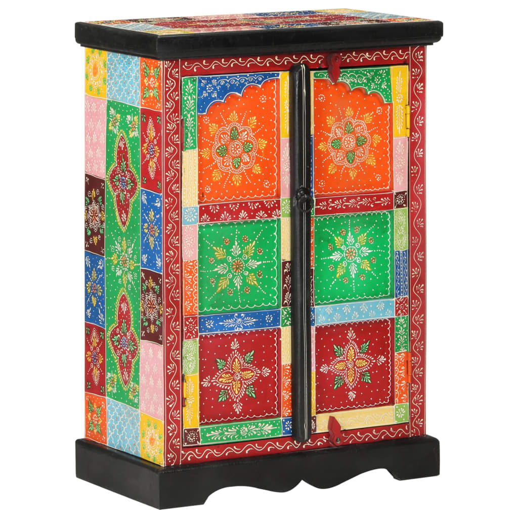 Aparador pintado à mão com portas 53x30x75 cm mangueira maciça