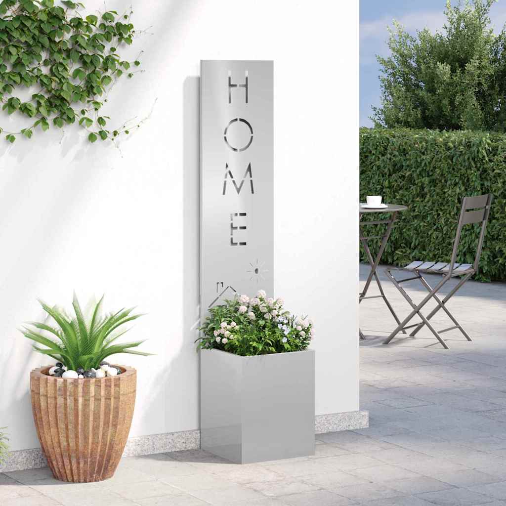 Tela de privacidade para jardim fretwork prata 32 x 32 x 150 cm