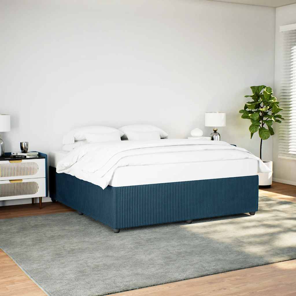 Estrutura de cama 180x200 cm veludo azul