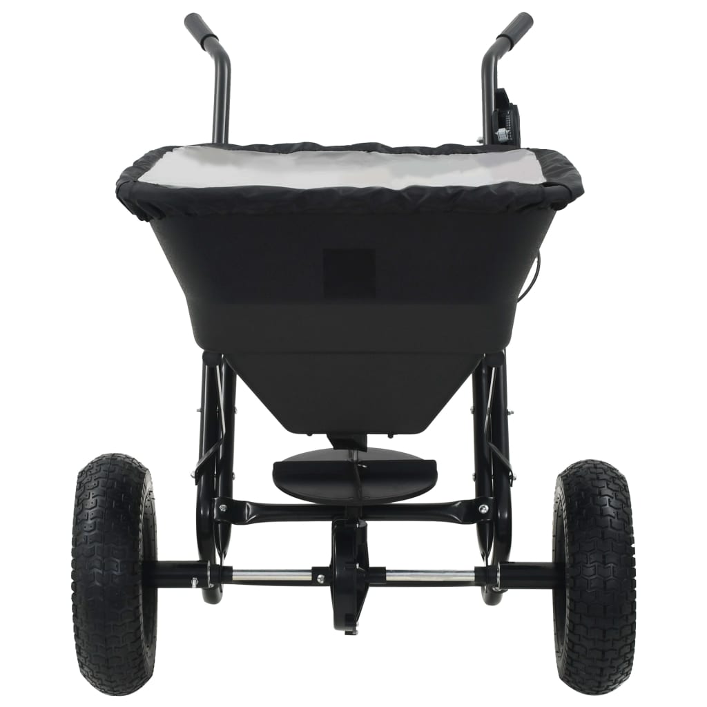 Carrinho de mão distribuidor de sal PVC e aço 106x73x76 cm 45 l