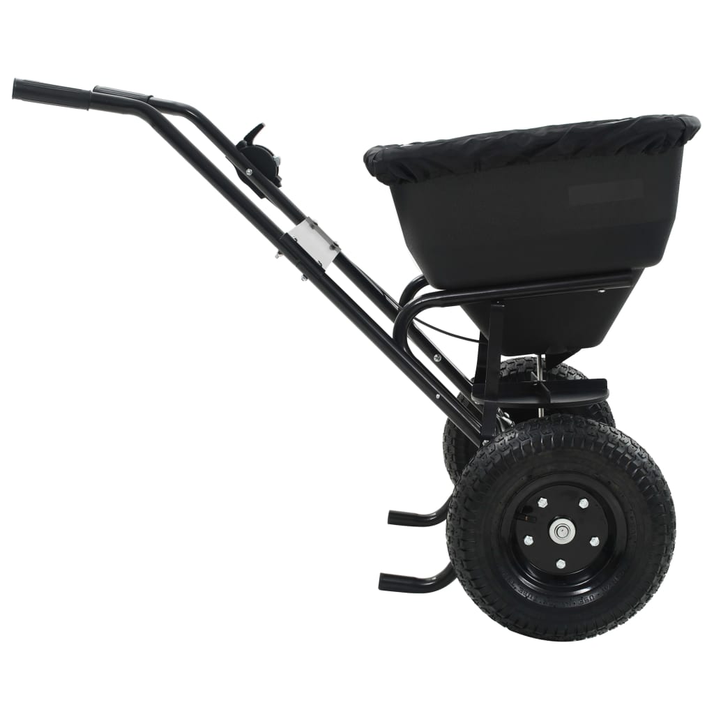 Carrinho de mão distribuidor de sal PVC e aço 106x73x76 cm 45 l