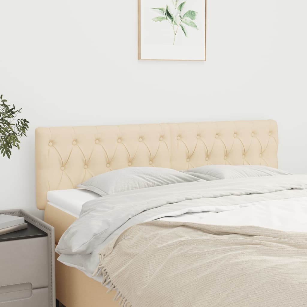 Cabeceiras creme 160x7x78/88 cm tecido