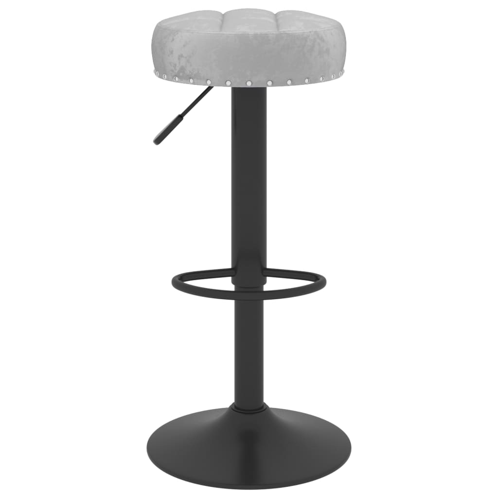 Cadeiras de bar 2 pcs veludo cinzento