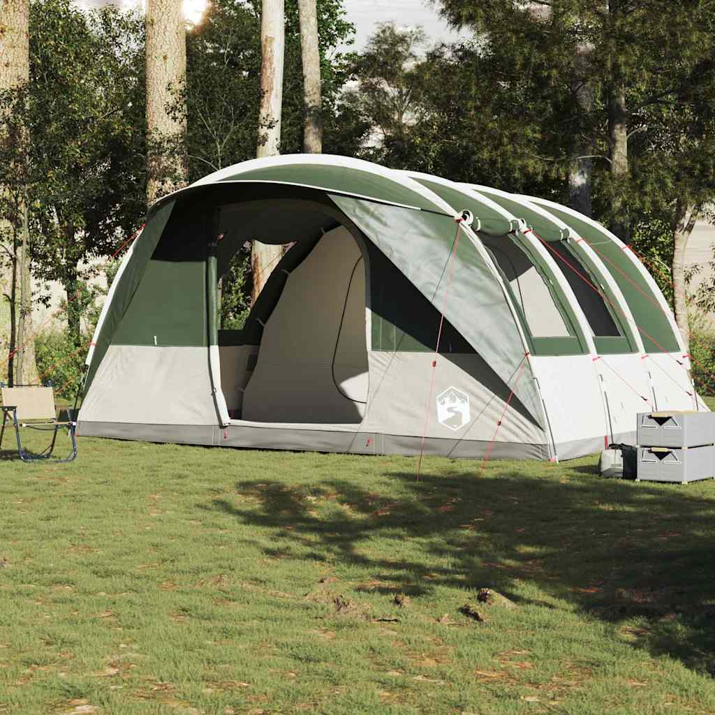 Tenda de campismo túnel para 5 pessoas impermeável verde