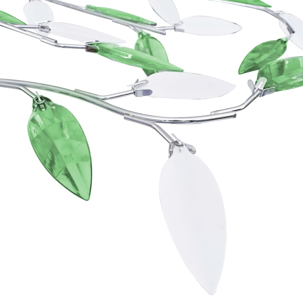 Candeeiro teto braços folhas de cristal acrílico 5 e14 verde