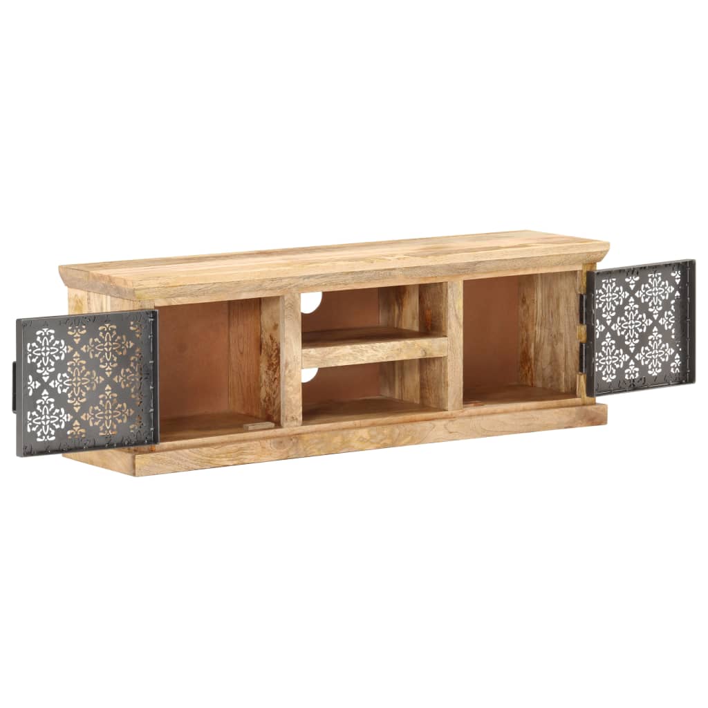 Móvel de TV com portas de aço 120x30x40cm mangueira maciça