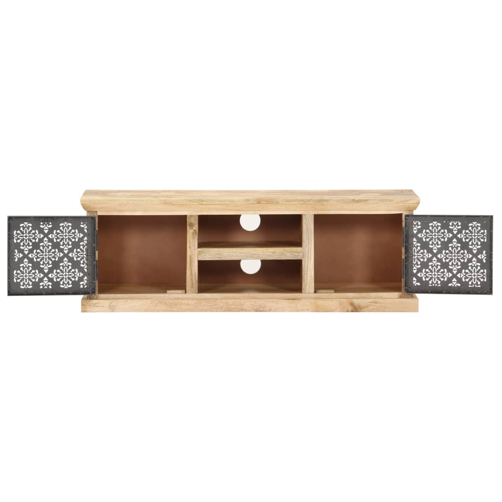 Móvel de TV com portas de aço 120x30x40cm mangueira maciça
