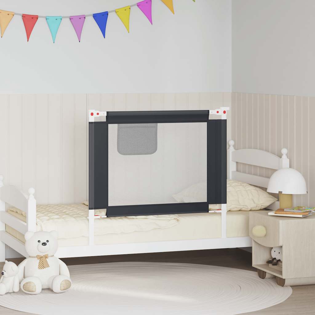 Barra segurança p/ cama infantil tecido 90x25 cm cinza-escuro