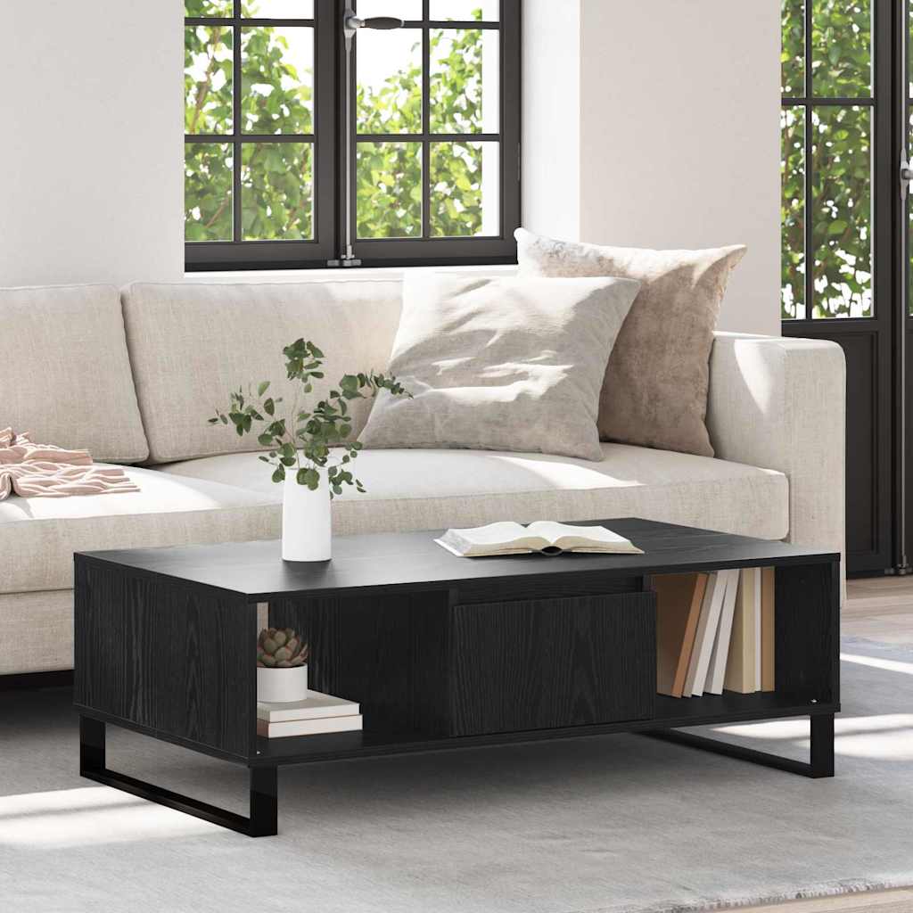 Mesa de centro carvalho preto 104 x 60 x 35 cm