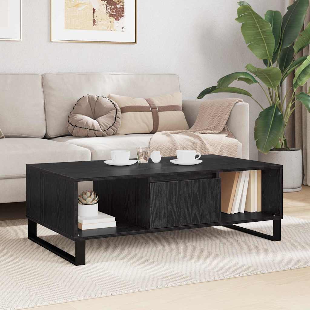 Mesa de centro carvalho preto 104 x 60 x 35 cm