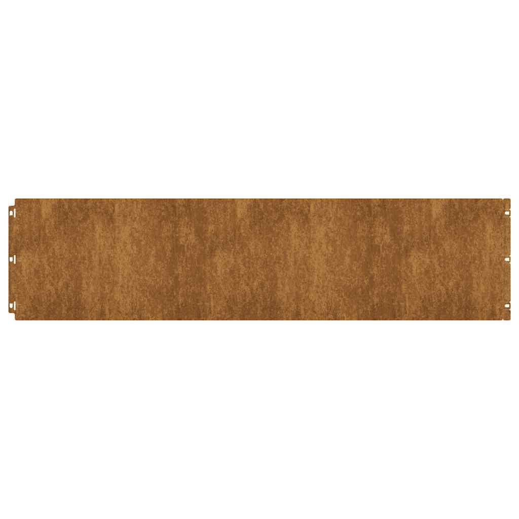 Orlas de relva 20 pcs 25x103 cm aço resistente à intemperização