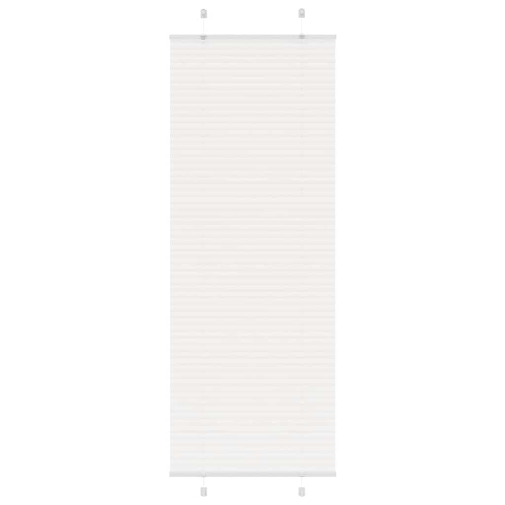 Branco plissada cega 70x200 cm largura tecido 69,4 cm poliéster