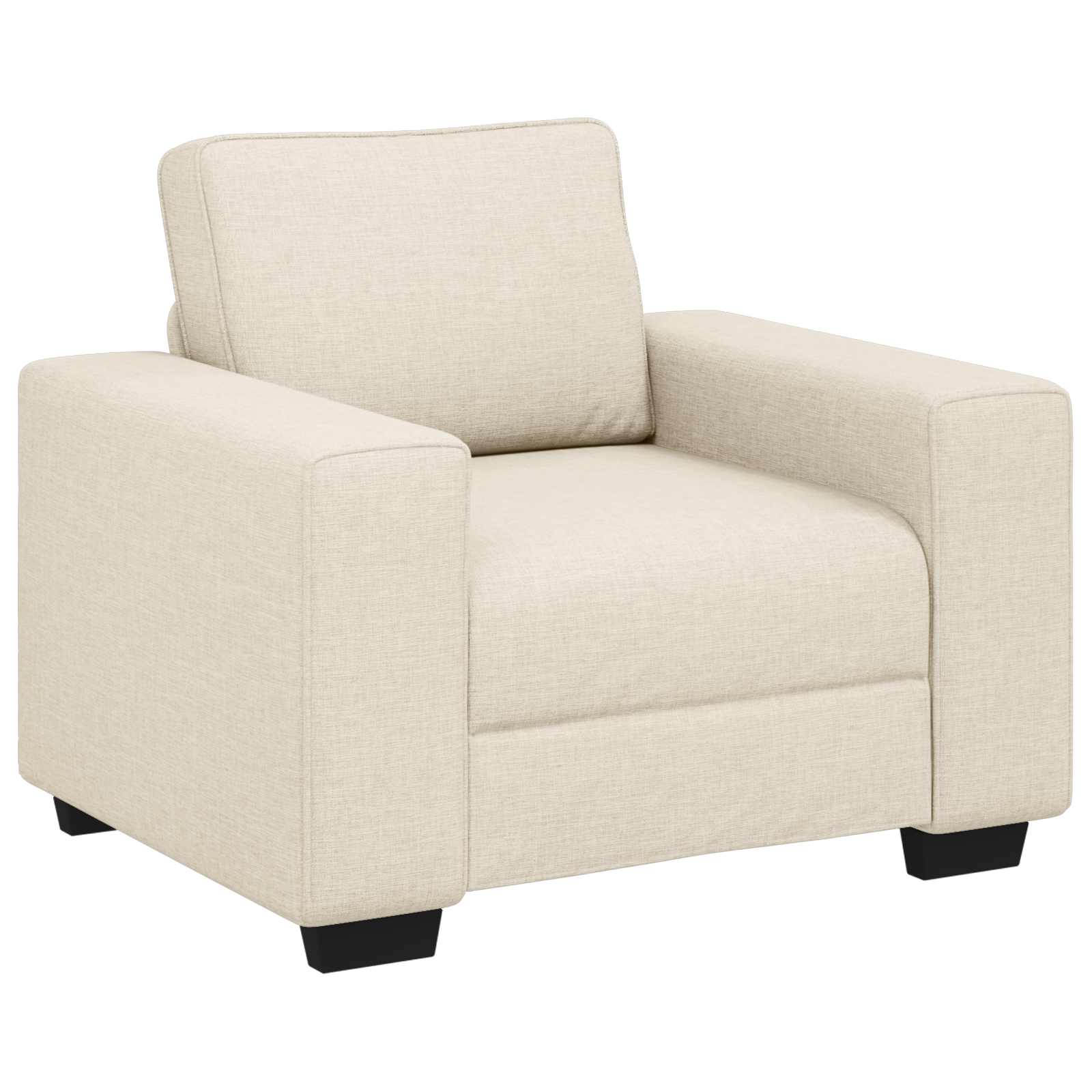 Cadeira sofa bege 100 cm tecido de mistura de linho