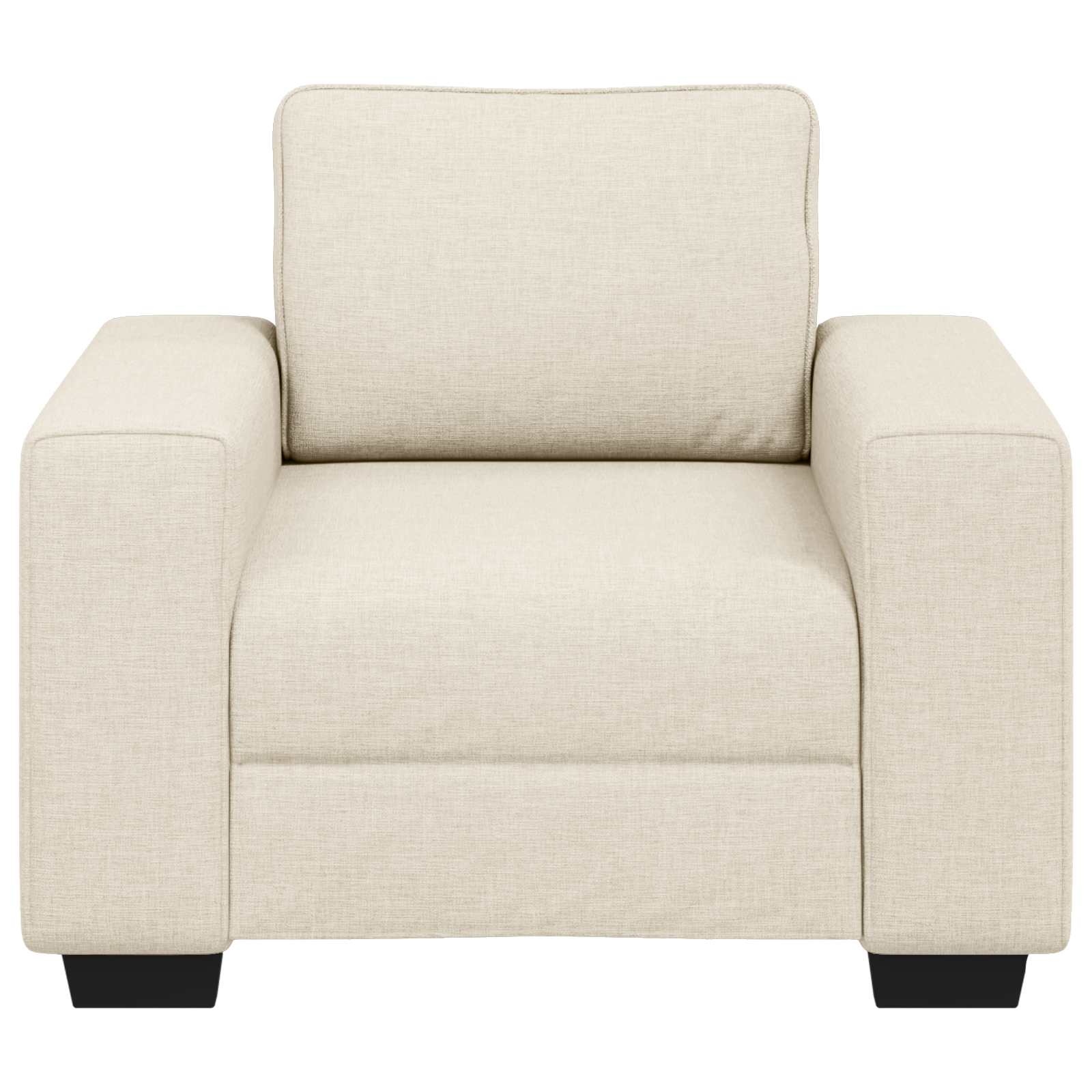 Cadeira sofa bege 100 cm tecido de mistura de linho