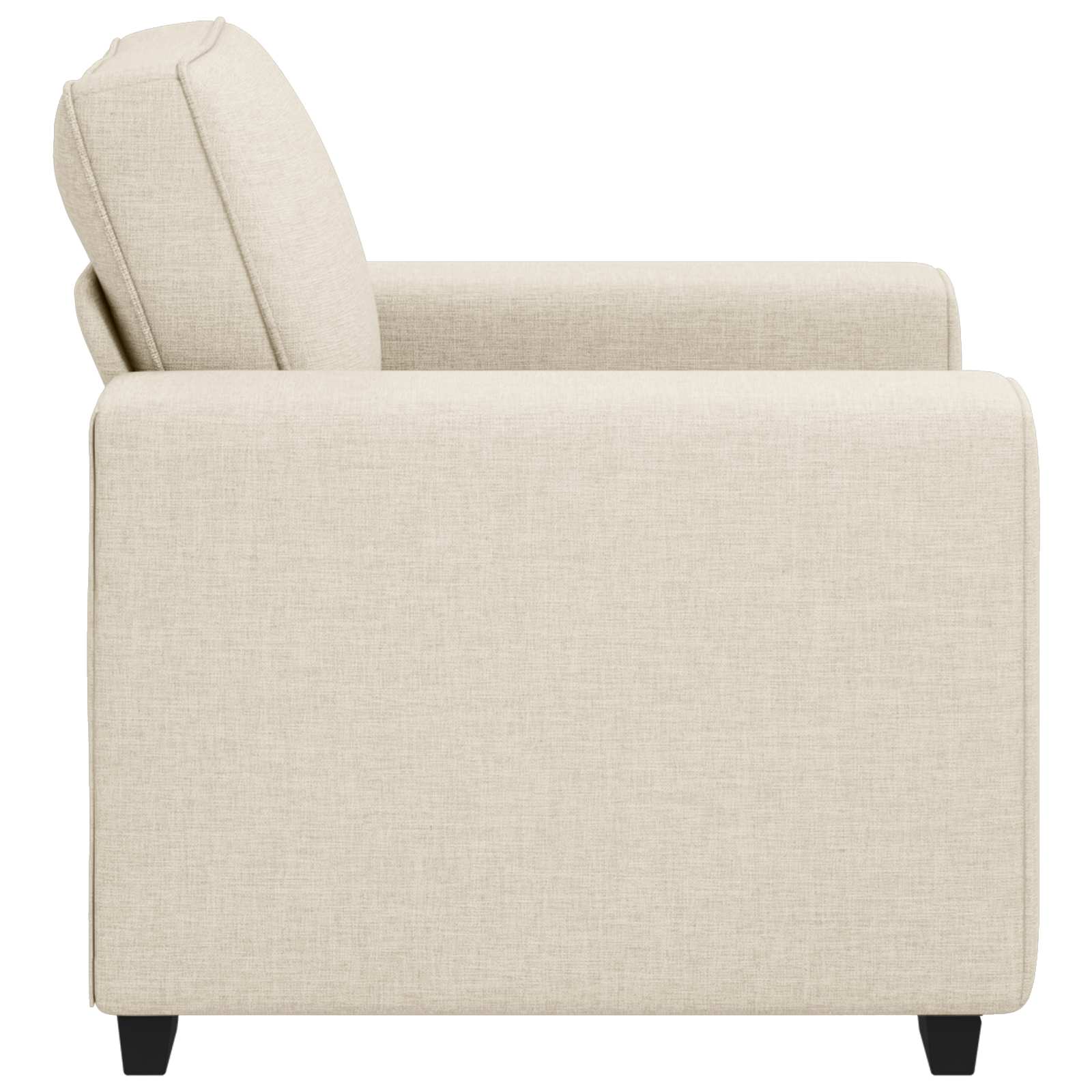 Cadeira sofa bege 100 cm tecido de mistura de linho