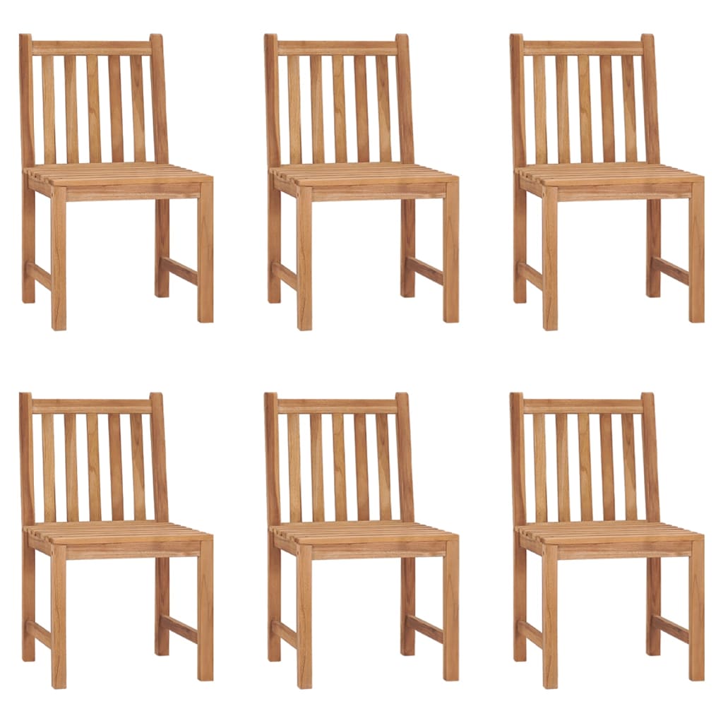Cadeiras de jardim 6 pcs c/ almofadões madeira de teca maciça