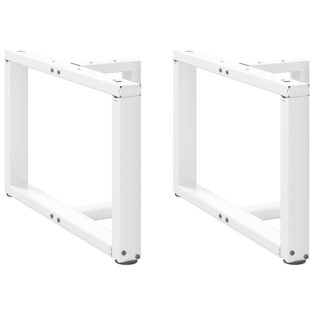 Pés para mesa de centro em forma de t, 2 peças, branco, 70x25x(42-43) cm, aço