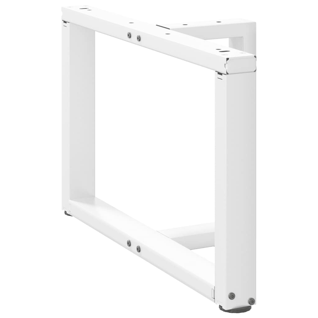 Pés para mesa de centro em forma de t, 2 peças, branco, 70x25x(42-43) cm, aço