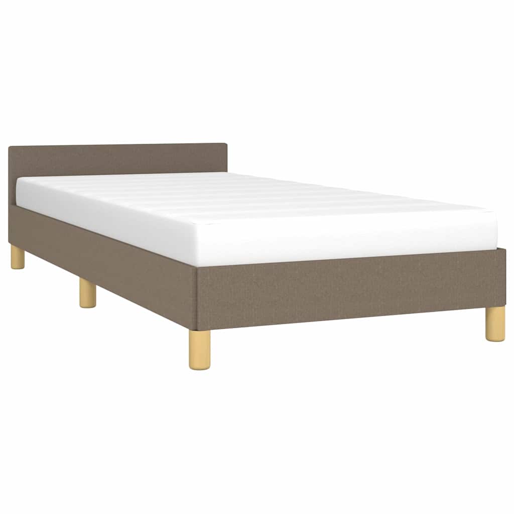 Estrutura de cama c/ cabeceira sem colchão tecido 90x190 cm