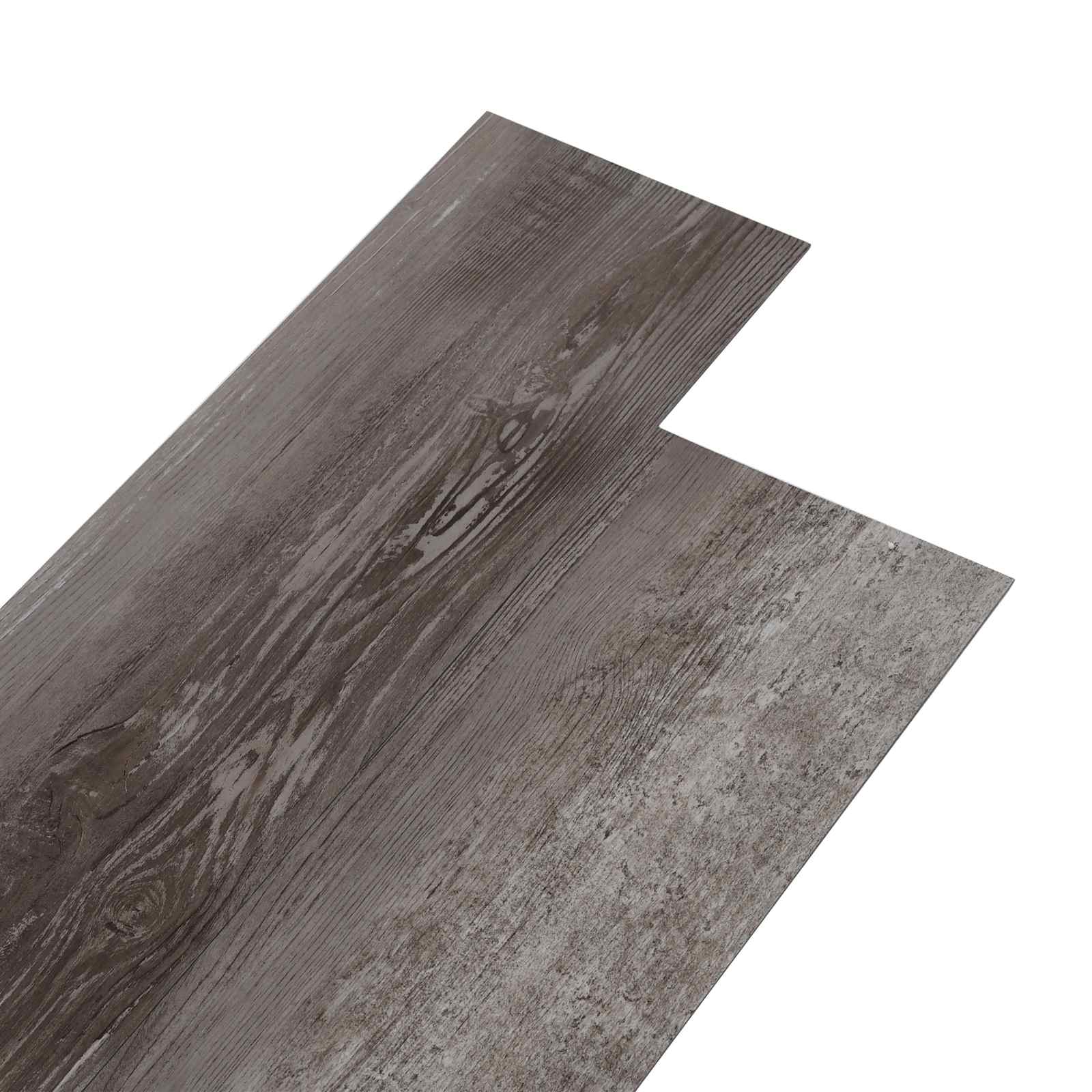 Pranchas de piso PVC autoadesivas madeira listrada 30,5 x 61 cm