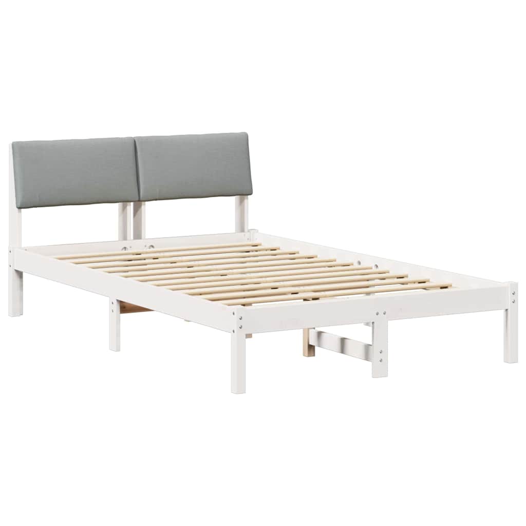 Estrutura da cama branco e cinza claro 120 x 190 cm