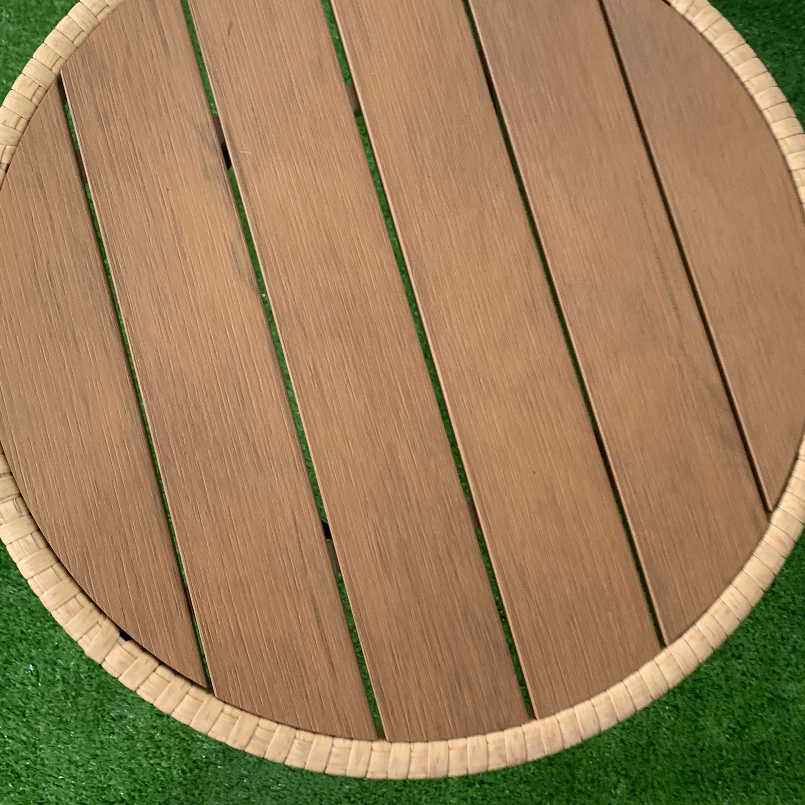 Conjunto de mesa e poltronas para jardim exterior jogo de 3 peças de vime com 2 poltronas 1 mesa para terraço natural