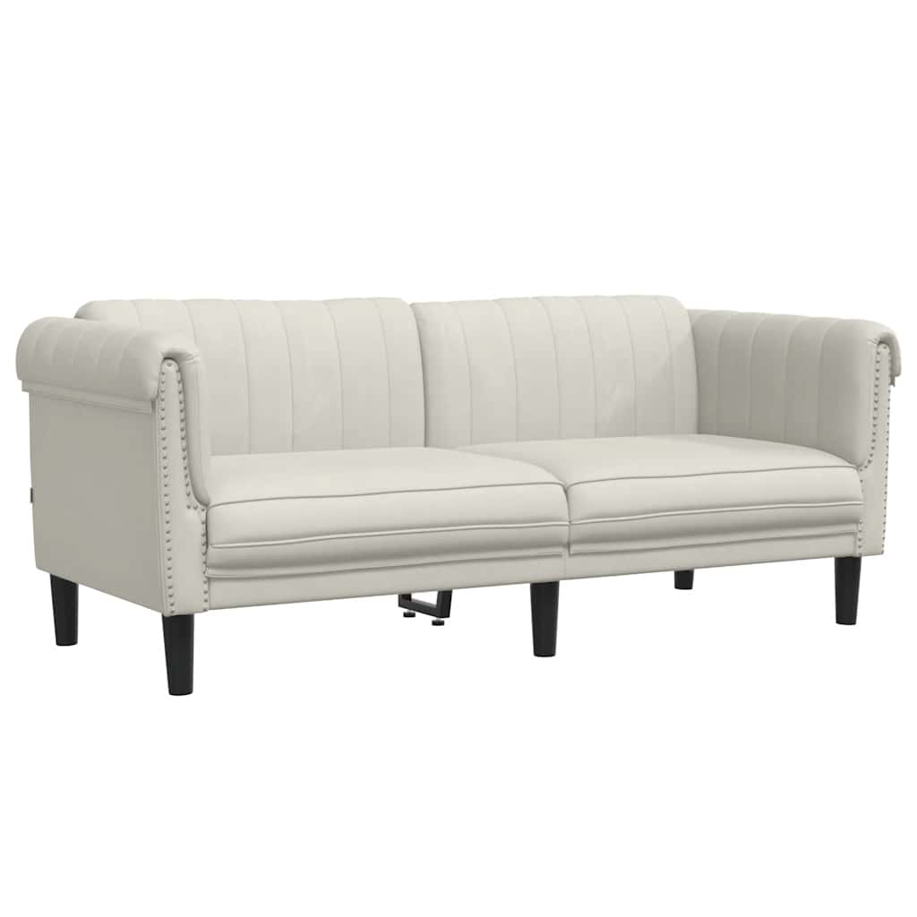 2 Pcs conjunto de sofás veludo cor creme