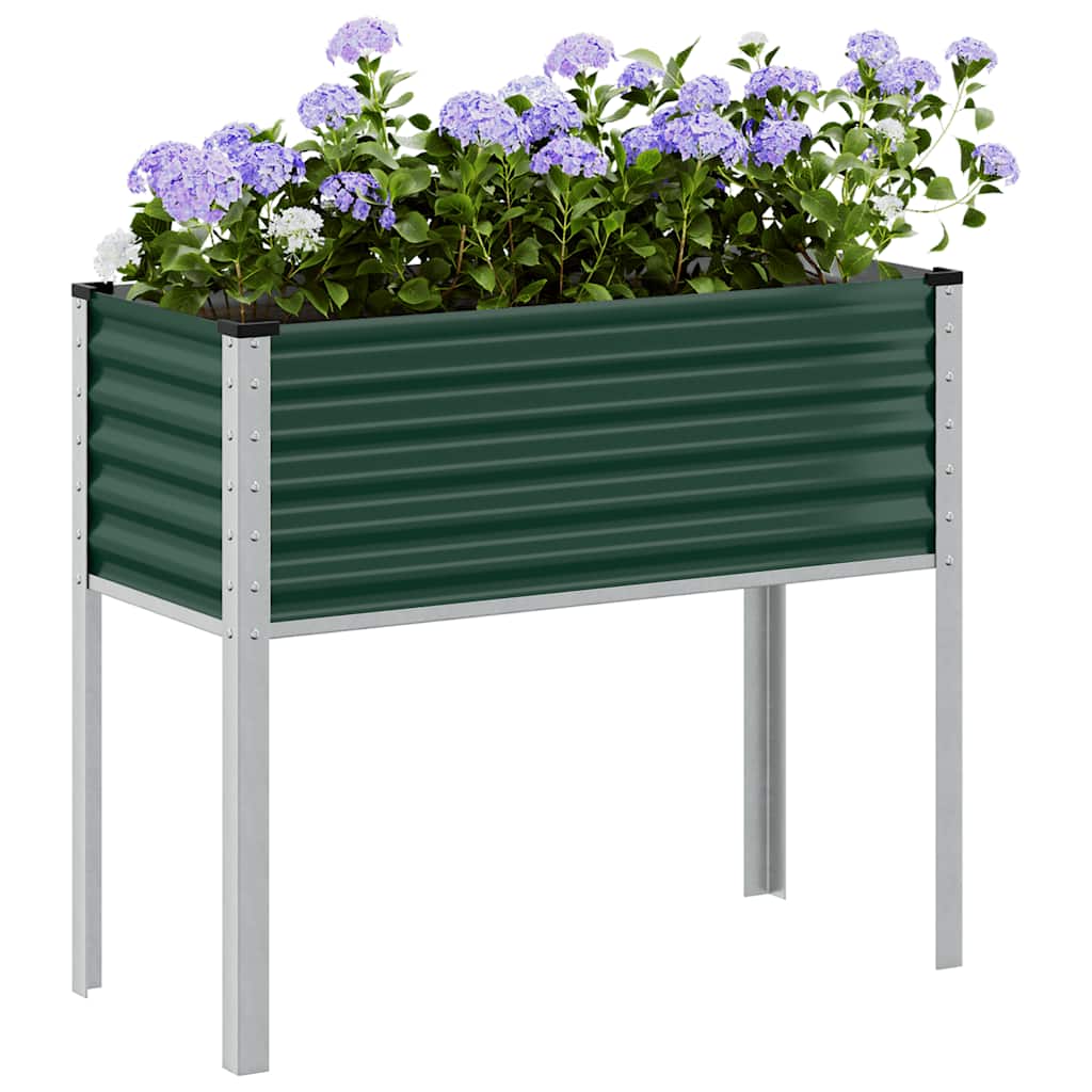 Vaso de jardim verde 100x45x90 cm aço