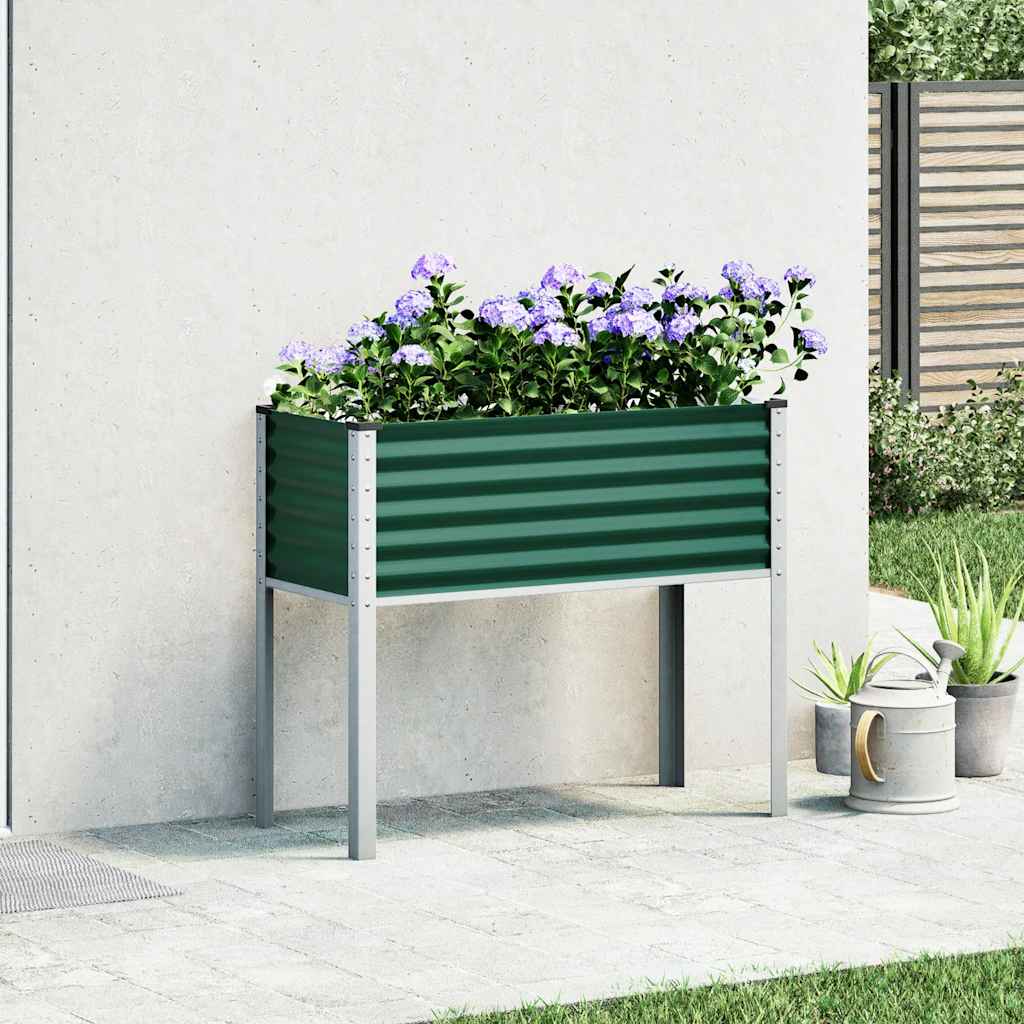 Vaso de jardim verde 100x45x90 cm aço