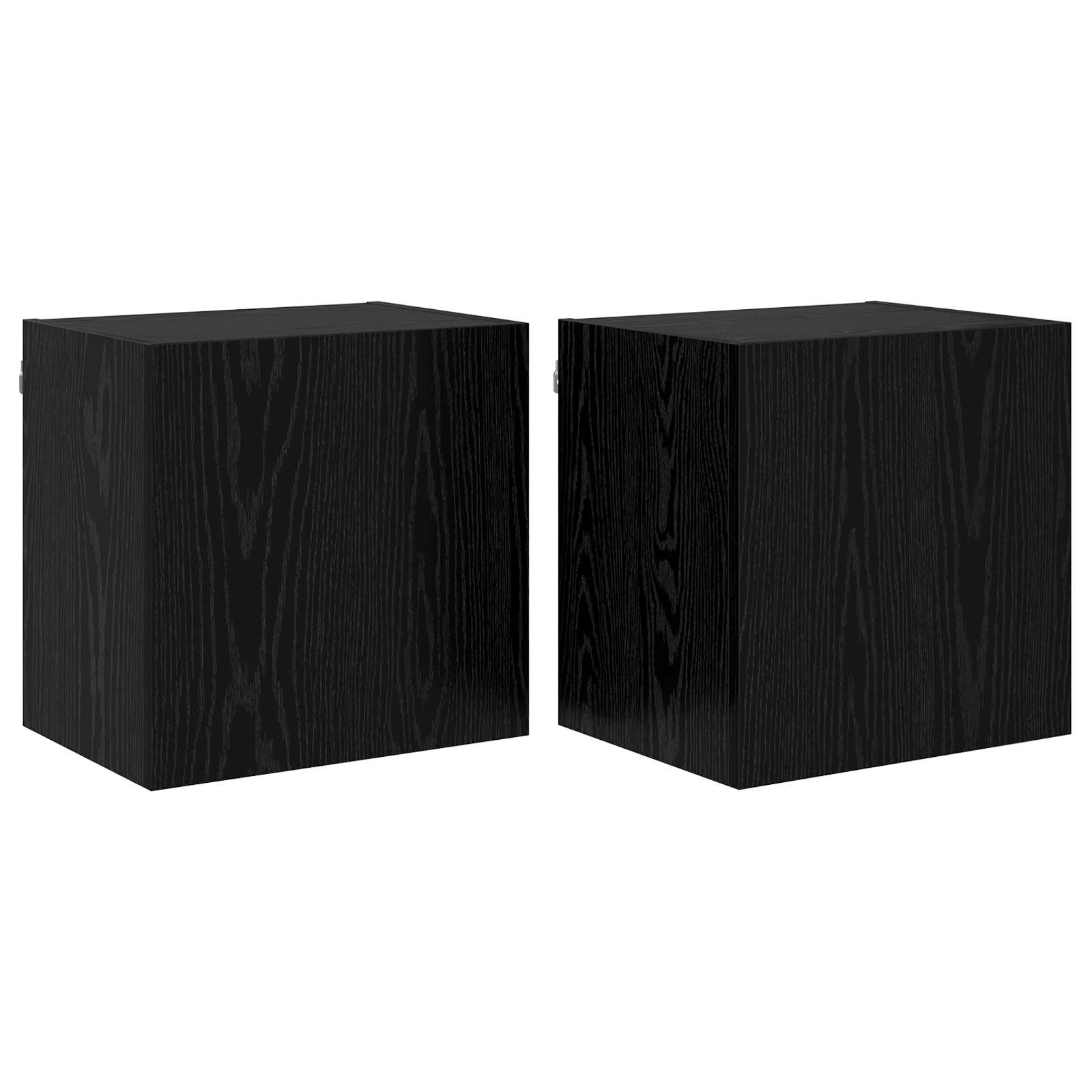 Gabinetes de TV na parede 2 unid. carvalho preto