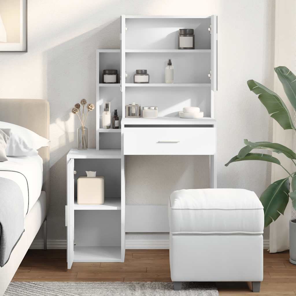 Toucador com armário 80x35x132 cm cor branco