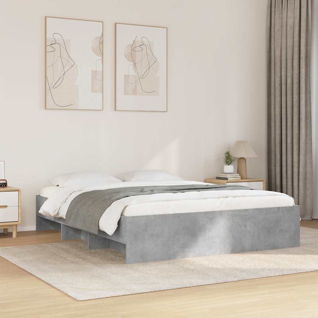 Estrutura cama s/ colchão 160x200cm cinza cimento