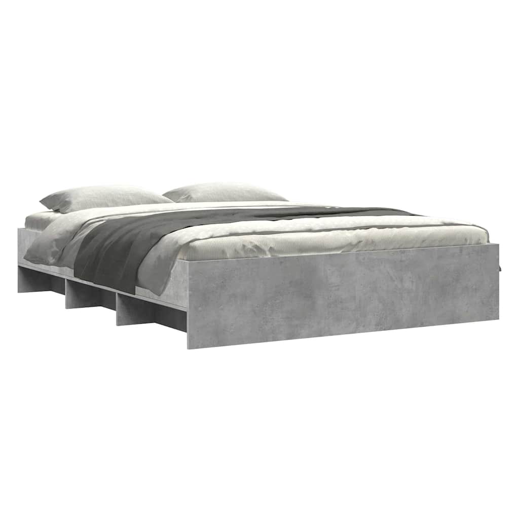 Estrutura cama s/ colchão 160x200cm cinza cimento
