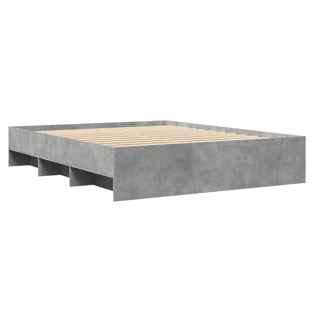 Estrutura cama s/ colchão 160x200cm cinza cimento