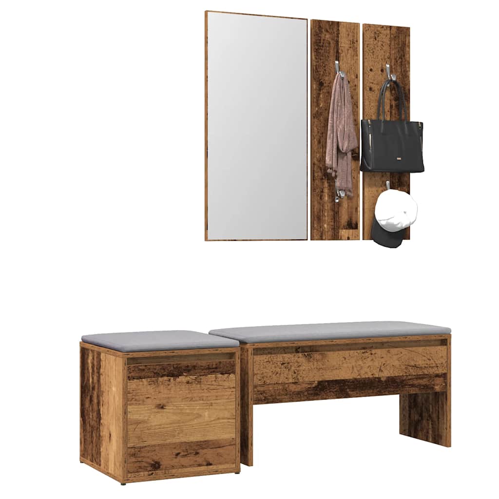 Conjunto de móveis de corredor derivados madeira madeira velha