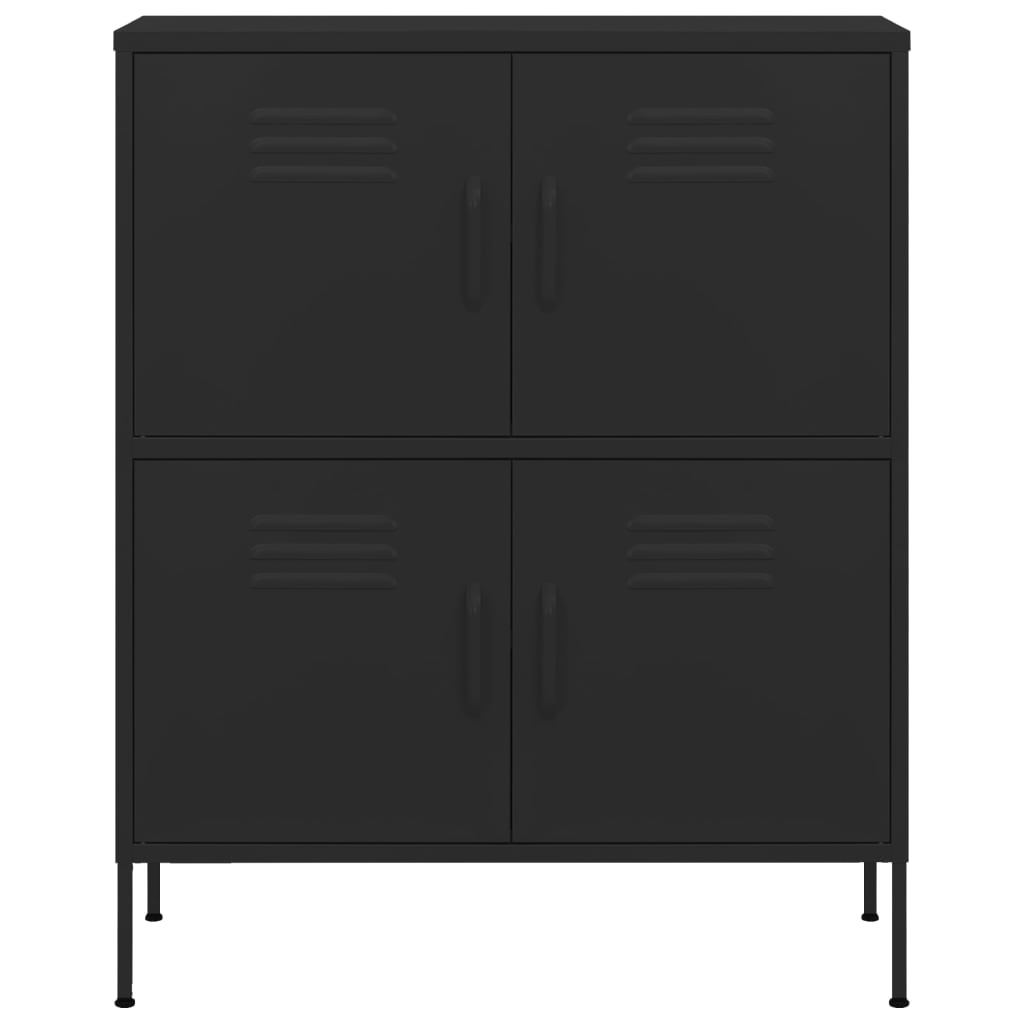 Armário de arrumação aço 80x35x101,5 cm preto
