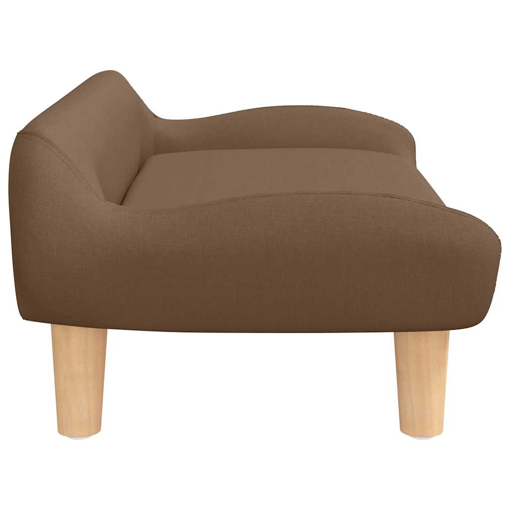 Cama para cães 70x40x24 cm tecido castanho