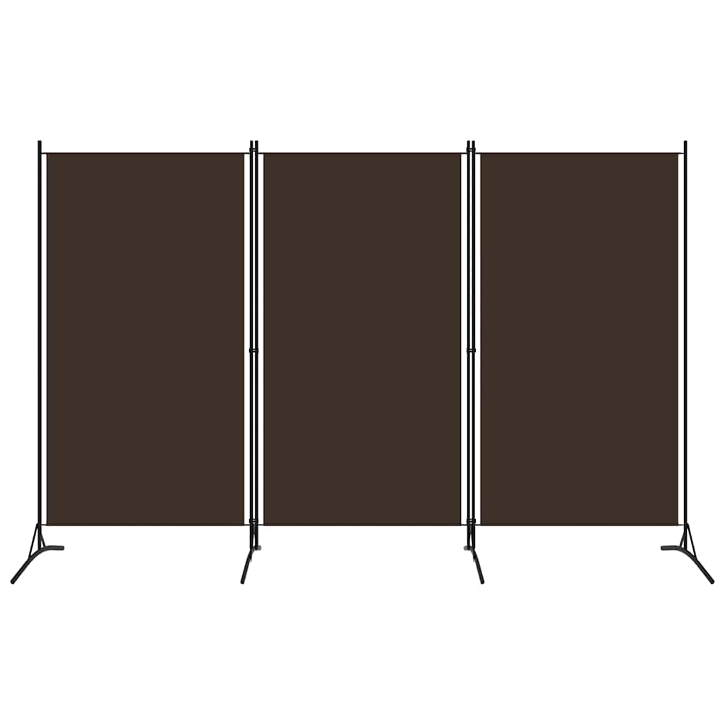 Divisória de quarto com 3 painéis 260x180 cm castanho